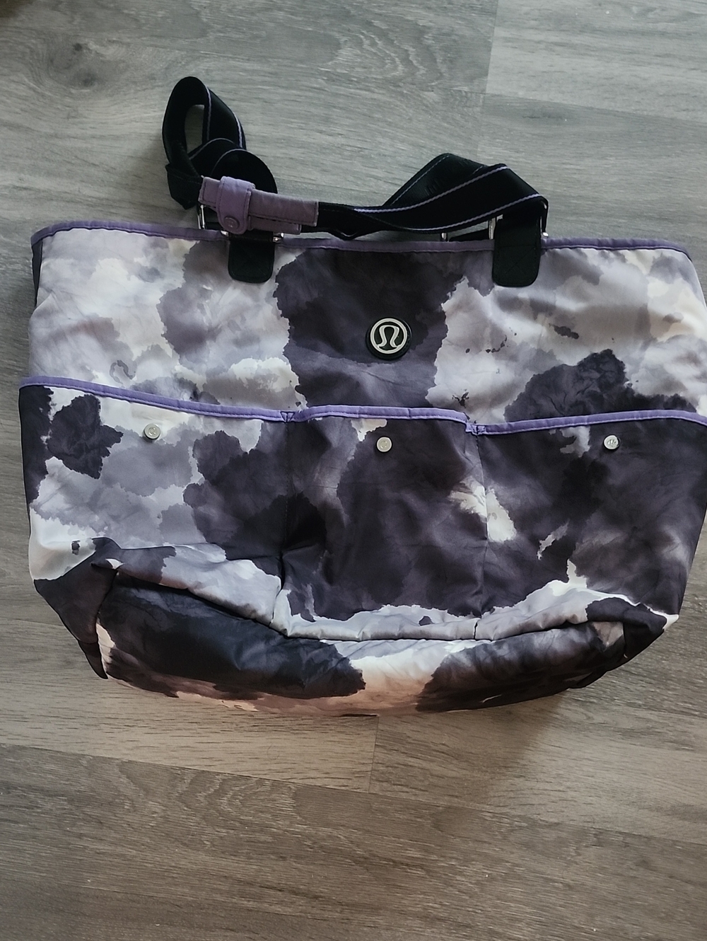 lululemon athletica Reversible Purple Cloud-Print Tote